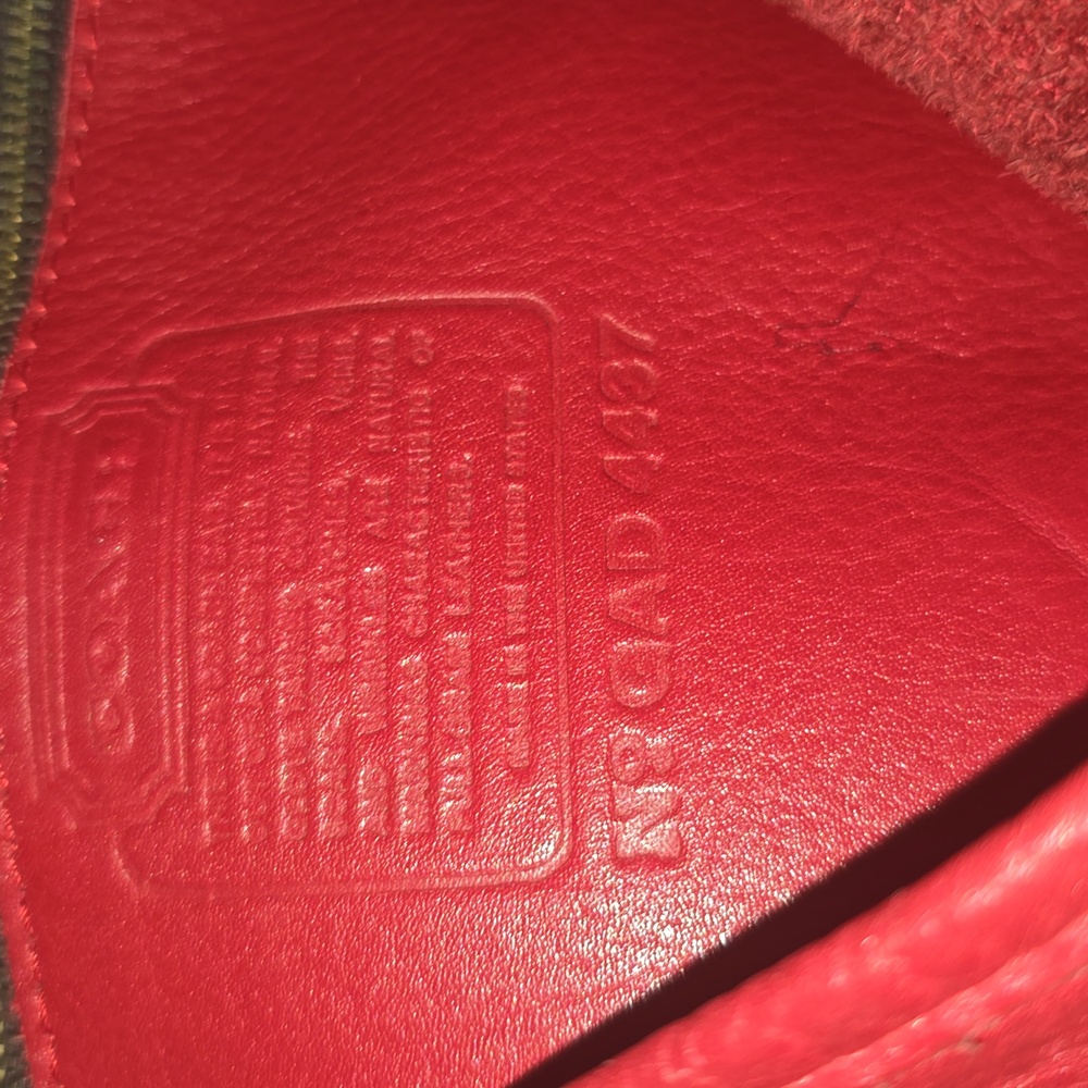 Coach Red  Leather Handbag - Picture 5 of 7